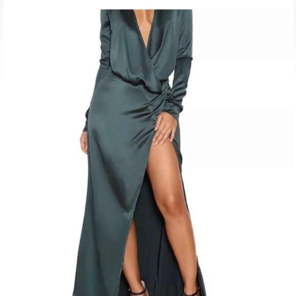 House of CB Serafina Satin Maxi Dress Size Medium - Picture 11 of 11